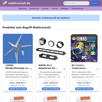 Screenshot mobilconsult.de