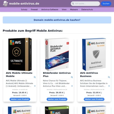 Screenshot mobile-antivirus.de