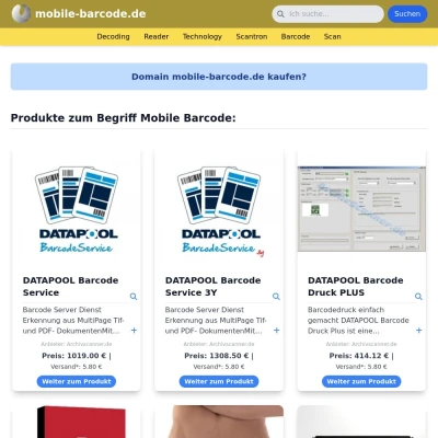 Screenshot mobile-barcode.de