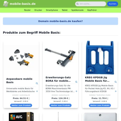 Screenshot mobile-basis.de