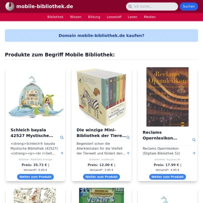 Screenshot mobile-bibliothek.de