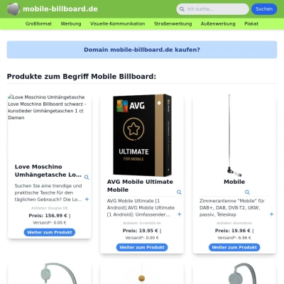 Screenshot mobile-billboard.de