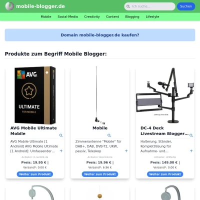 Screenshot mobile-blogger.de