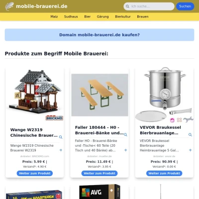 Screenshot mobile-brauerei.de