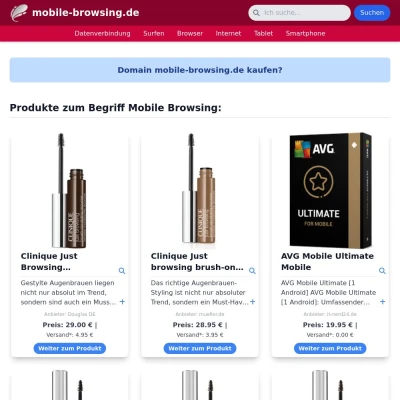 Screenshot mobile-browsing.de