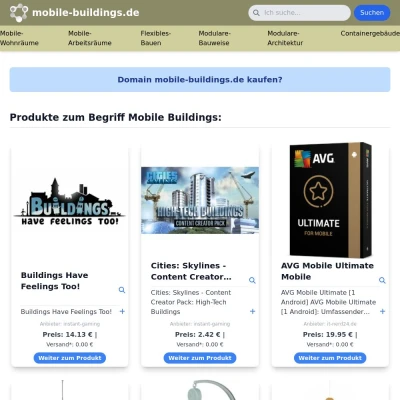 Screenshot mobile-buildings.de