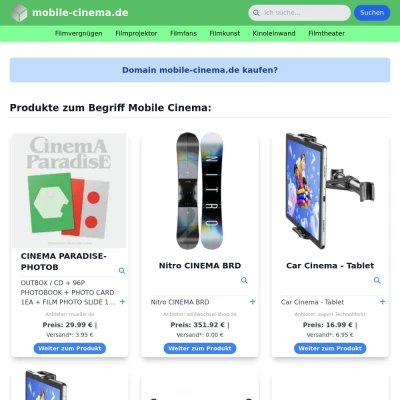 Screenshot mobile-cinema.de