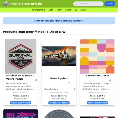 Screenshot mobile-disco-nrw.de