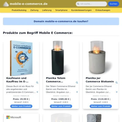 Screenshot mobile-e-commerce.de