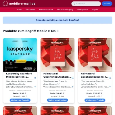 Screenshot mobile-e-mail.de