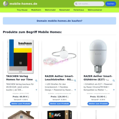 Screenshot mobile-homes.de