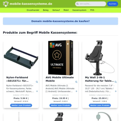Screenshot mobile-kassensysteme.de
