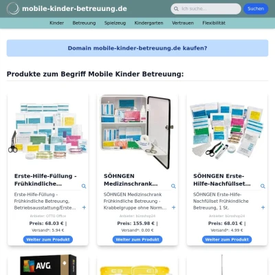 Screenshot mobile-kinder-betreuung.de