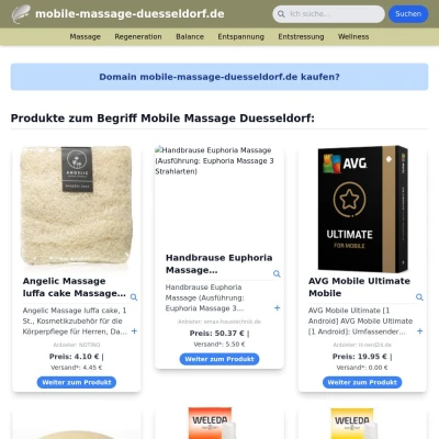 Screenshot mobile-massage-duesseldorf.de