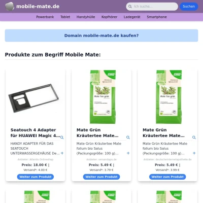 Screenshot mobile-mate.de