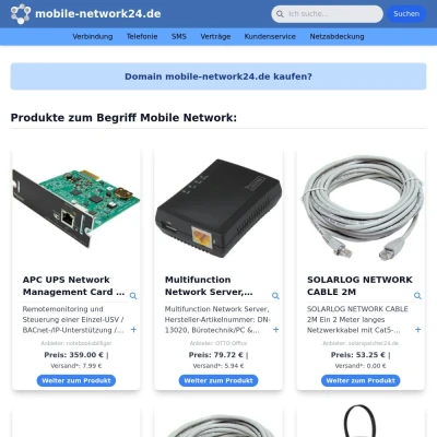 Screenshot mobile-network24.de