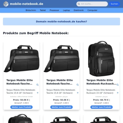 Screenshot mobile-notebook.de
