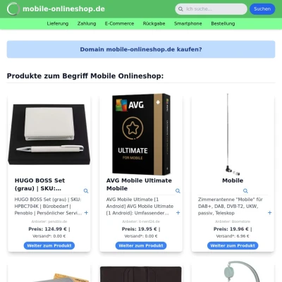 Screenshot mobile-onlineshop.de