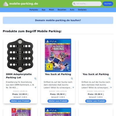 Screenshot mobile-parking.de