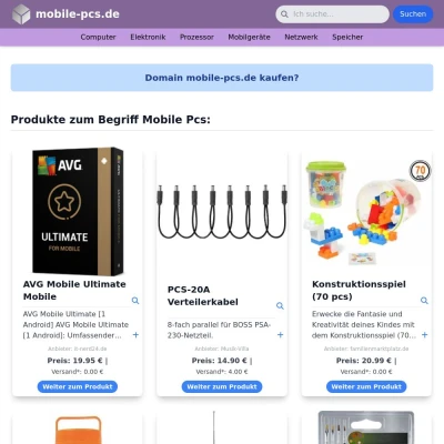 Screenshot mobile-pcs.de