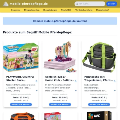 Screenshot mobile-pferdepflege.de