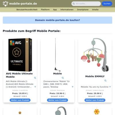 Screenshot mobile-portale.de