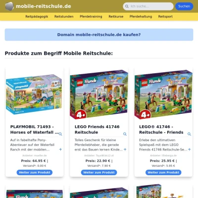 Screenshot mobile-reitschule.de