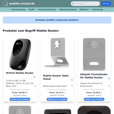 Screenshot mobile-router.de