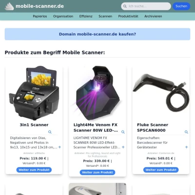 Screenshot mobile-scanner.de