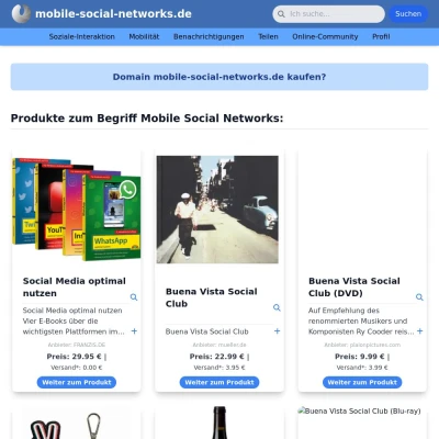 Screenshot mobile-social-networks.de