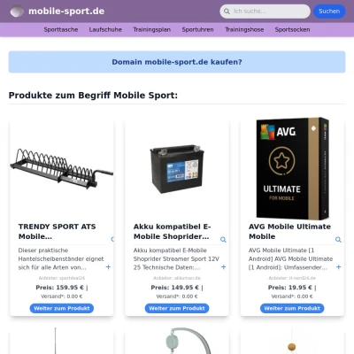 Screenshot mobile-sport.de
