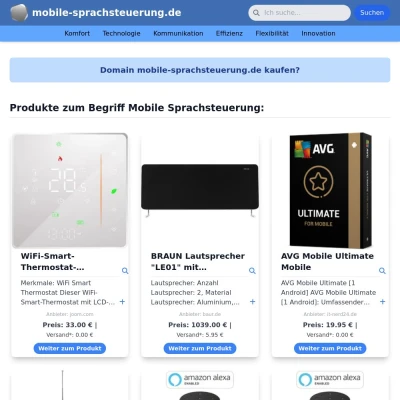 Screenshot mobile-sprachsteuerung.de