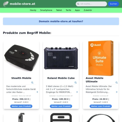 Screenshot mobile-store.at