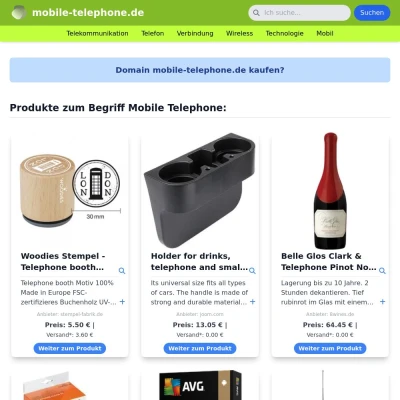 Screenshot mobile-telephone.de