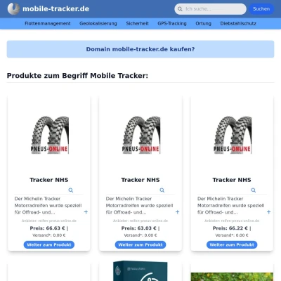 Screenshot mobile-tracker.de