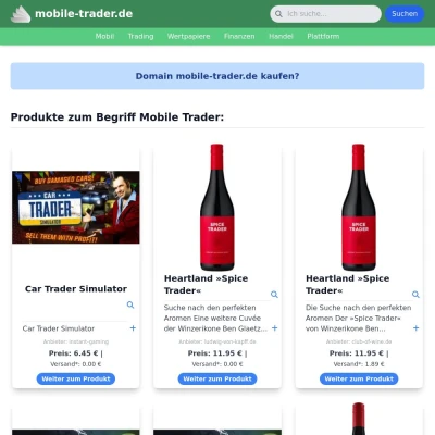 Screenshot mobile-trader.de