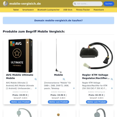 Screenshot mobile-vergleich.de