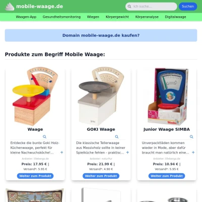 Screenshot mobile-waage.de