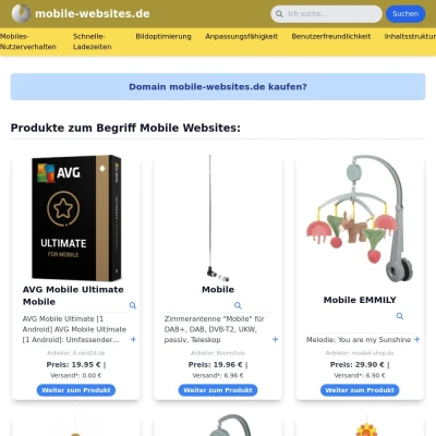 Screenshot mobile-websites.de