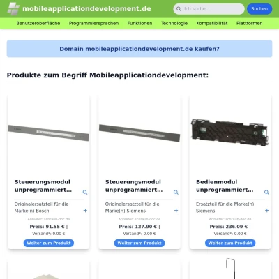 Screenshot mobileapplicationdevelopment.de
