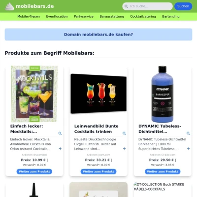 Screenshot mobilebars.de