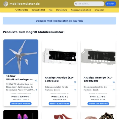 Screenshot mobileemulator.de