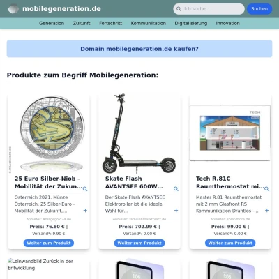 Screenshot mobilegeneration.de