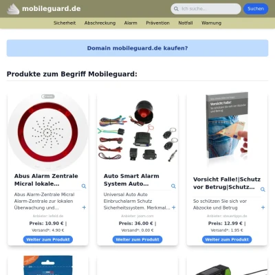 Screenshot mobileguard.de