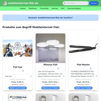 Screenshot mobileinternet-flat.de