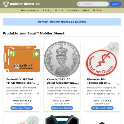Screenshot mobiler-dienst.de