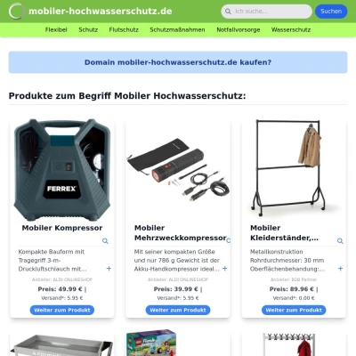 Screenshot mobiler-hochwasserschutz.de