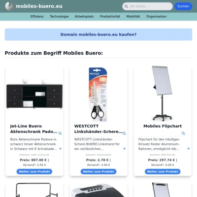 Screenshot mobiles-buero.eu