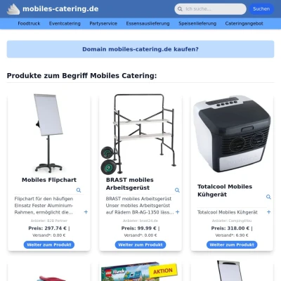 Screenshot mobiles-catering.de