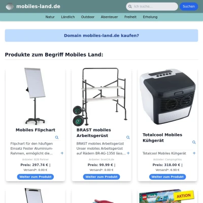Screenshot mobiles-land.de